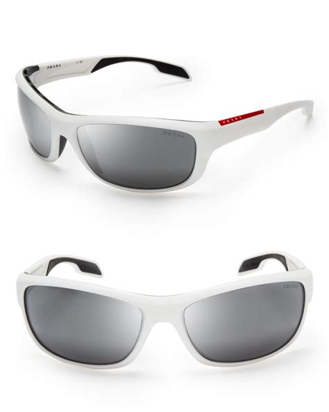 prada sunglasses round white|prada white sunglasses men.